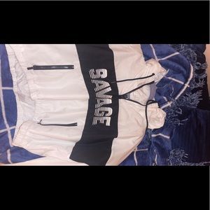 “SAVAGE” Cropped Windbreaker
